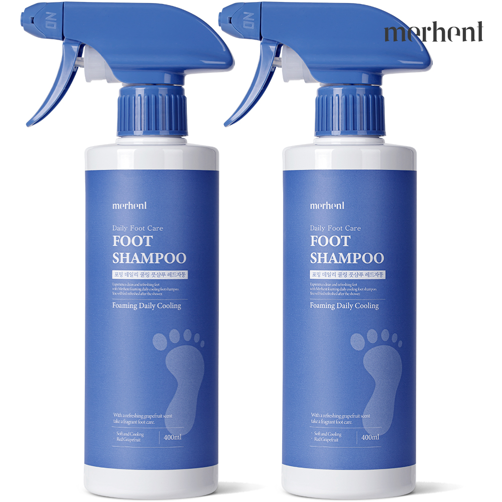 1+1 메르헨트 대용량 풋샴푸 400ml 레드자몽향 발세정제 발샴푸 풋케어 발냄새제거 - 상품 이미지