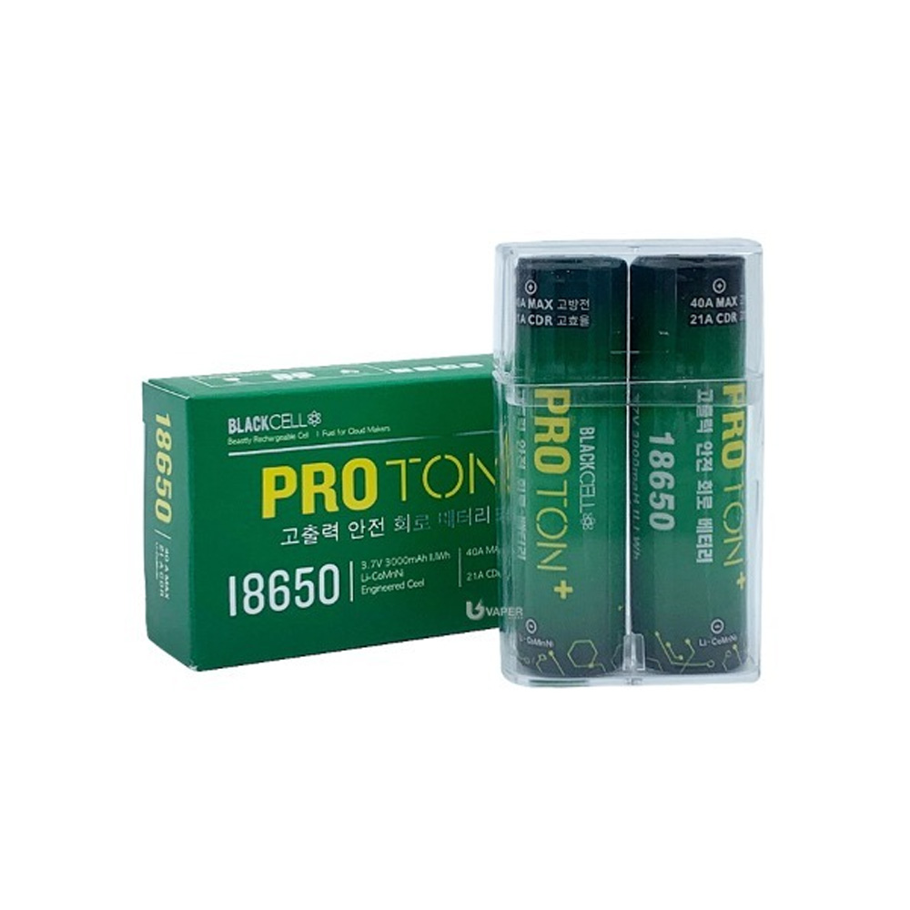 블랙셀 프로톤 플러스 V일렉트로닉스 18650 전자담배 배터리 충전지 3000mah - 상품 이미지