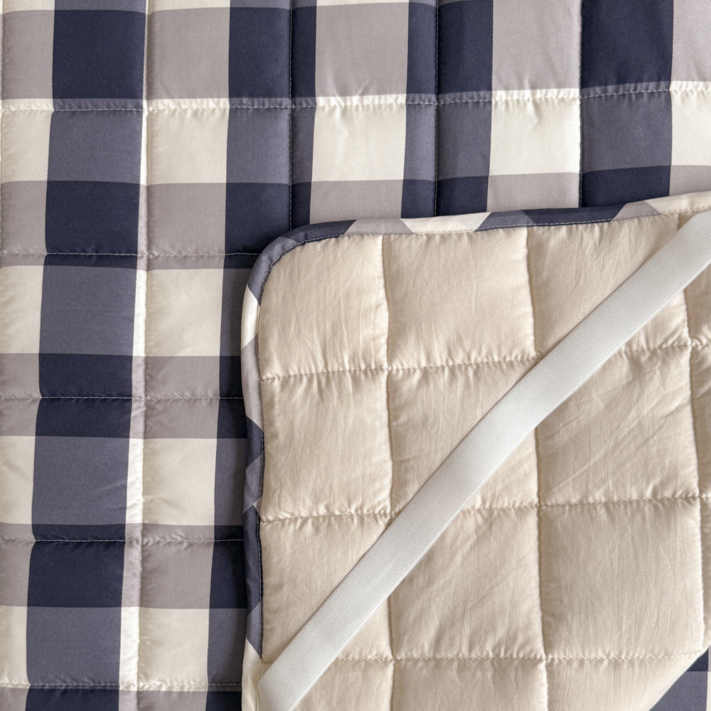 클래식 빅깅엄체크 알러지케어 먼지없는 사계절패드 110x200cm