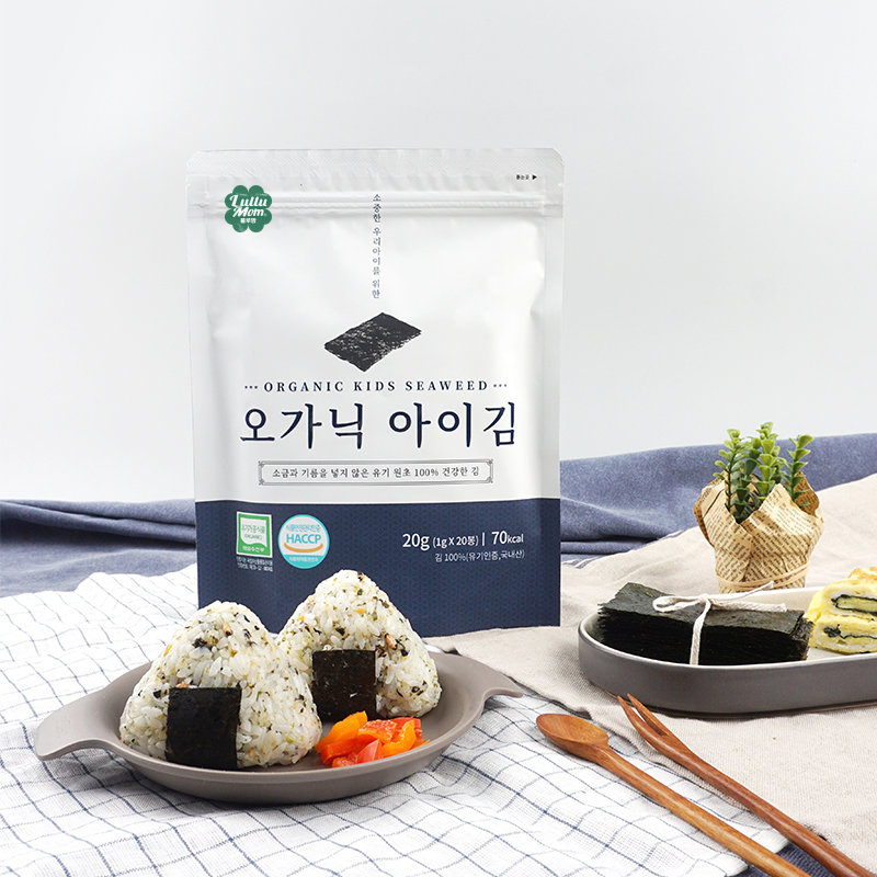 룰루맘 오가닉 무조미 아이김(20g) 4+1개 휴대용 아기김 이유식 재료 상품 이미지