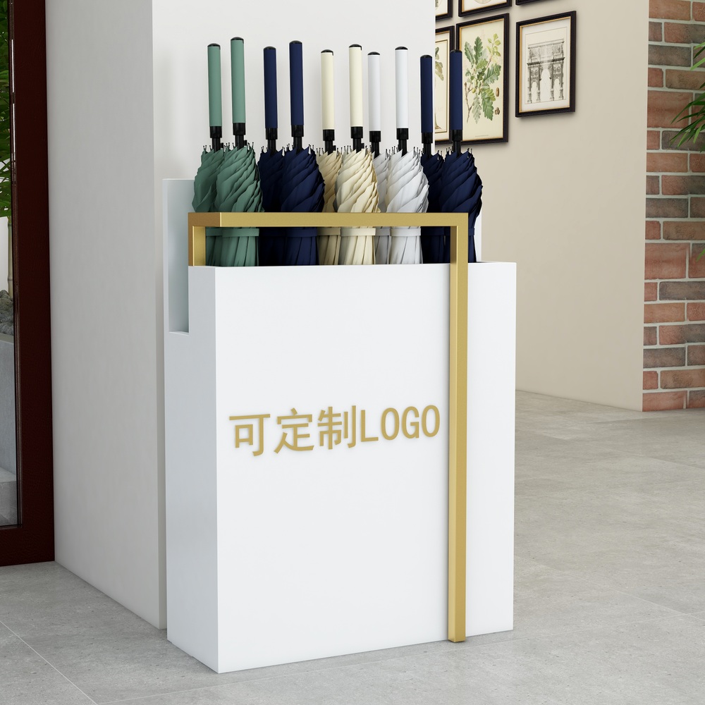 철제 우산 수납정리대 고급형 호텔 로비용 거치형 우산꽂이 깔끔한 공간 정리 검정색 50x20x70 1개 - 상세 이미지 3