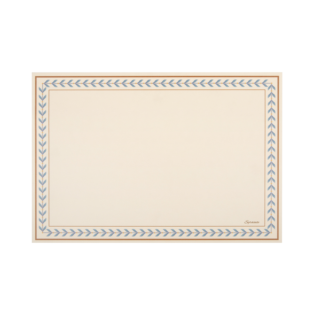 시라쿠스 로렐 슬림 PVC 방수 식탁매트 테이블매트 / 로렐리프 블루, 44x30cm