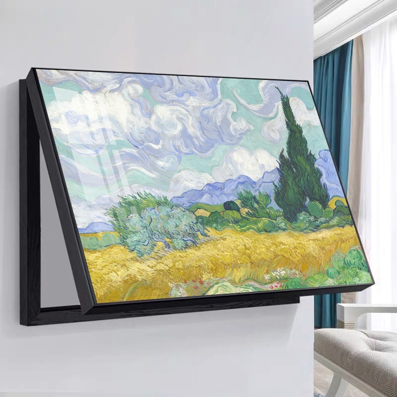 배전반 가리개 액자 이테리어 북유럽 누전차단기 그림 제트 풍성한 수확 40x30(가로세로33x세로높이21수용) 블랙(PS환경 보호 프레임) - 상세 이미지 4