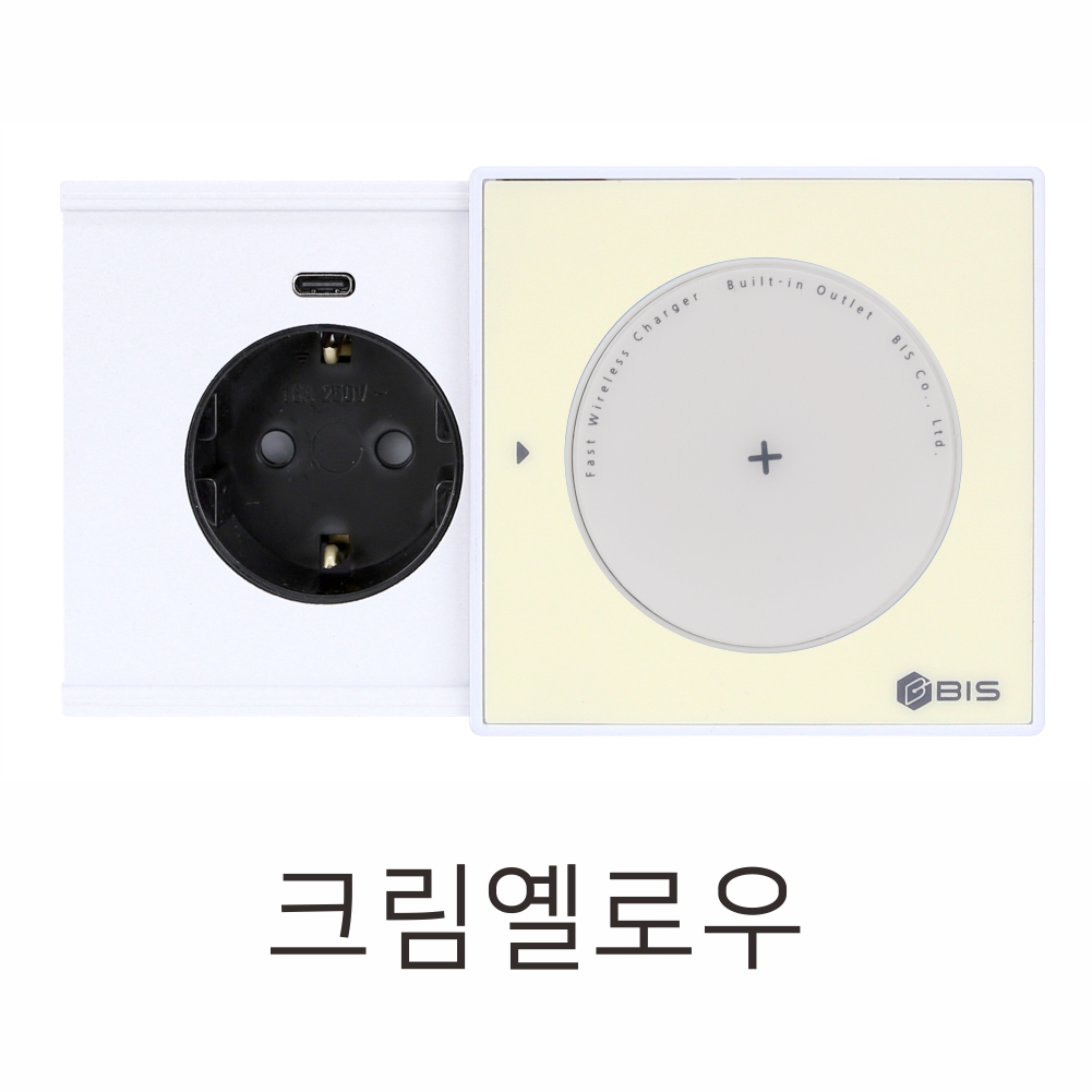 BIS 빌트인콘센트 테이블 가구 매립 1구 콘센트 USB 무선충전 BIS-101W 오브제 - 상세 이미지 5
