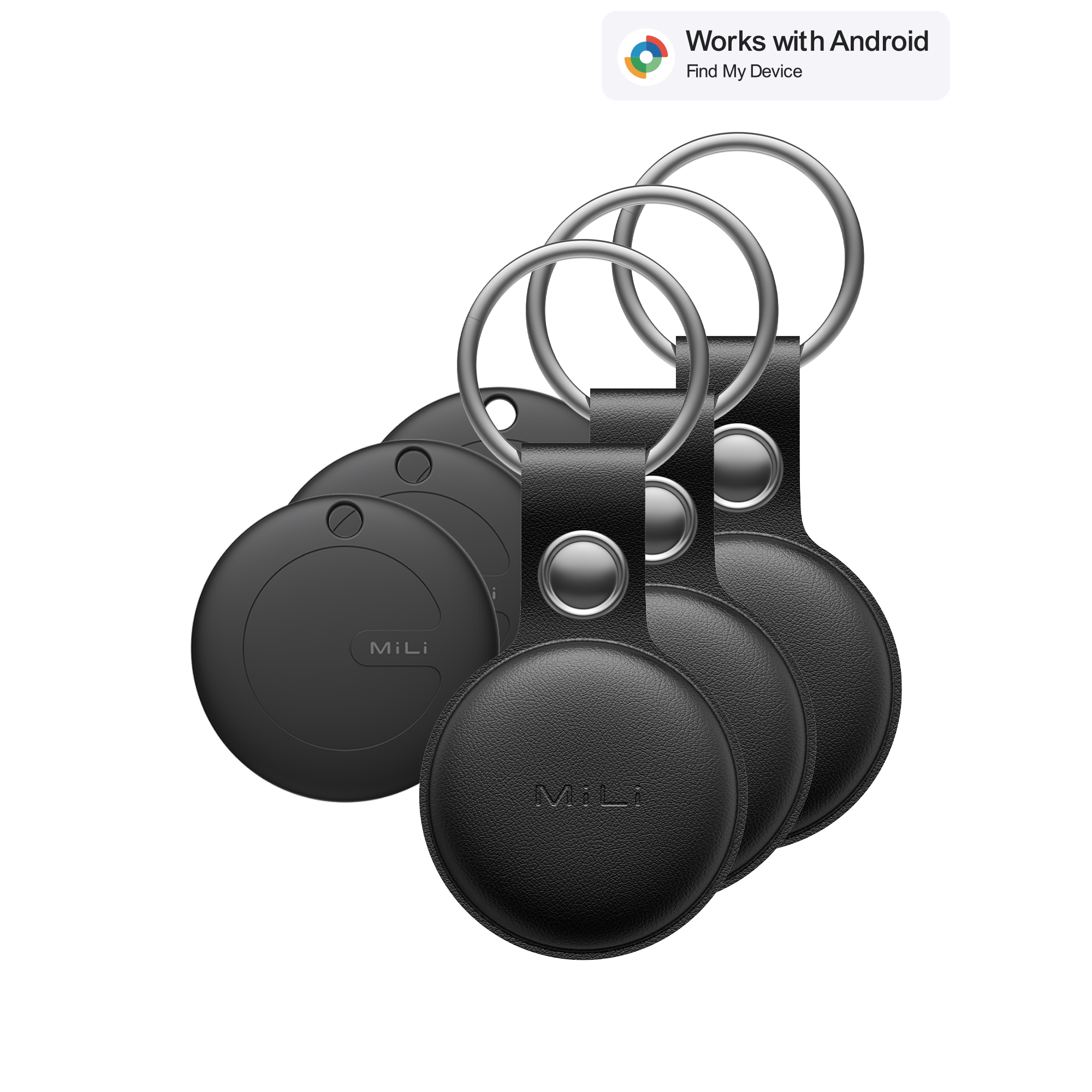 Mili 미태그 위치추적기 갤럭시 스마트태그 에어태그 홀더 미아방지 태그 가죽케이스 3개