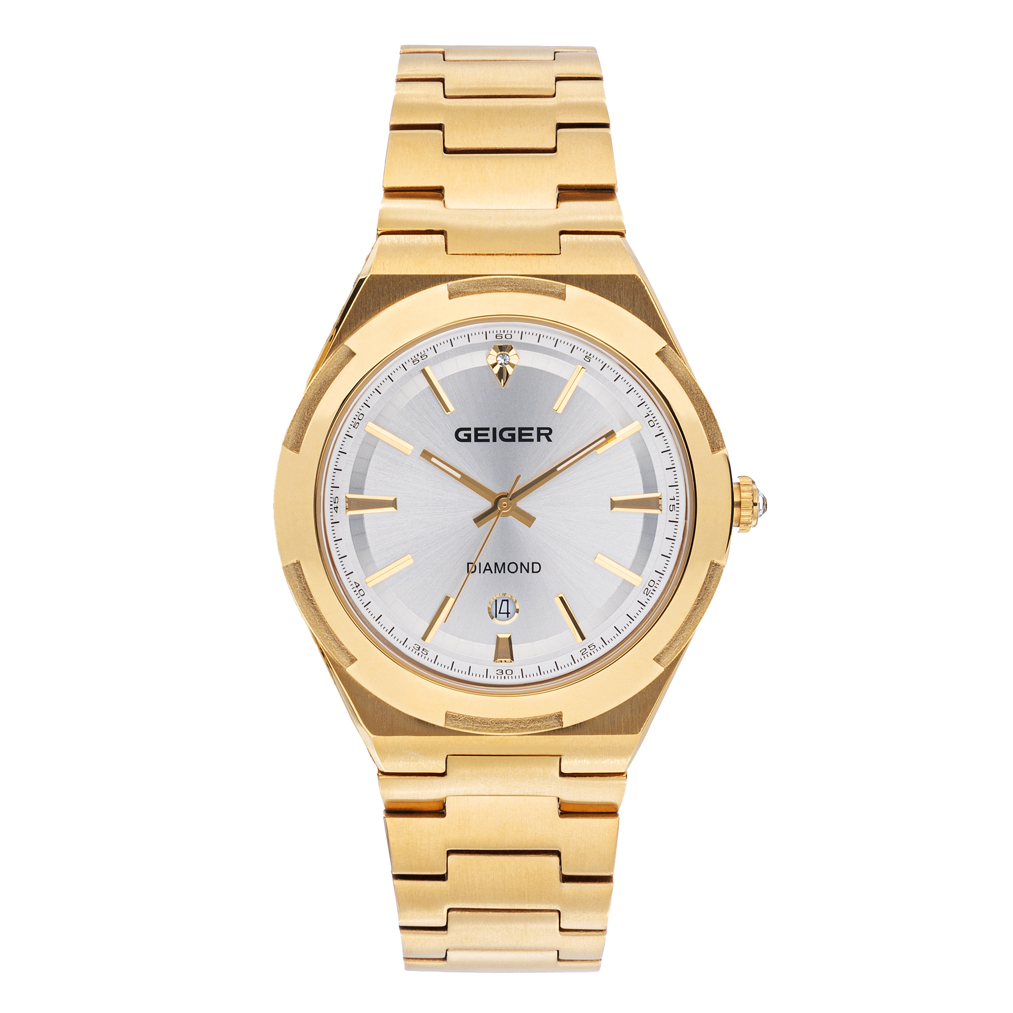 가이거시계 남성 천연 다이아 메탈 워치 GE1247