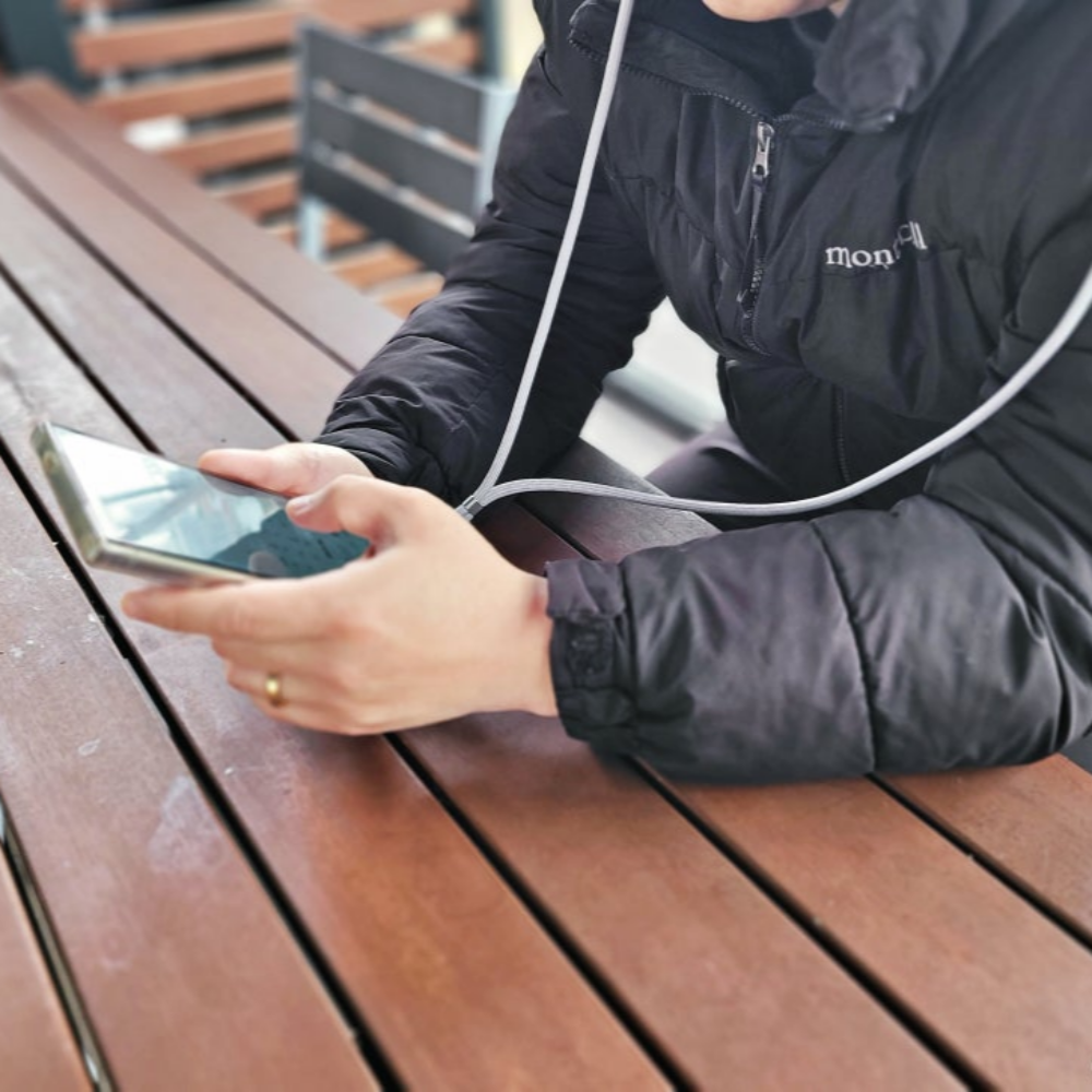 핸드폰 도난 방지 스트랩 목걸이 유럽여행 분실 소매치기 방지 크로스 줄 트라이투게더