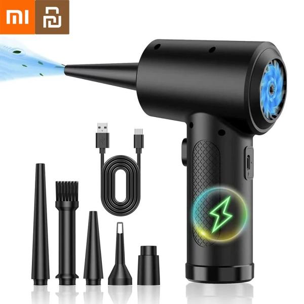 차량용청소기 Xiaomi 압축 공기 먼지 떨이 컴퓨터 키보드 자동차 깨끗한 51000 RPM USB 충전 휴대용 전기 제거 무선 송풍기 : 백억부자할미