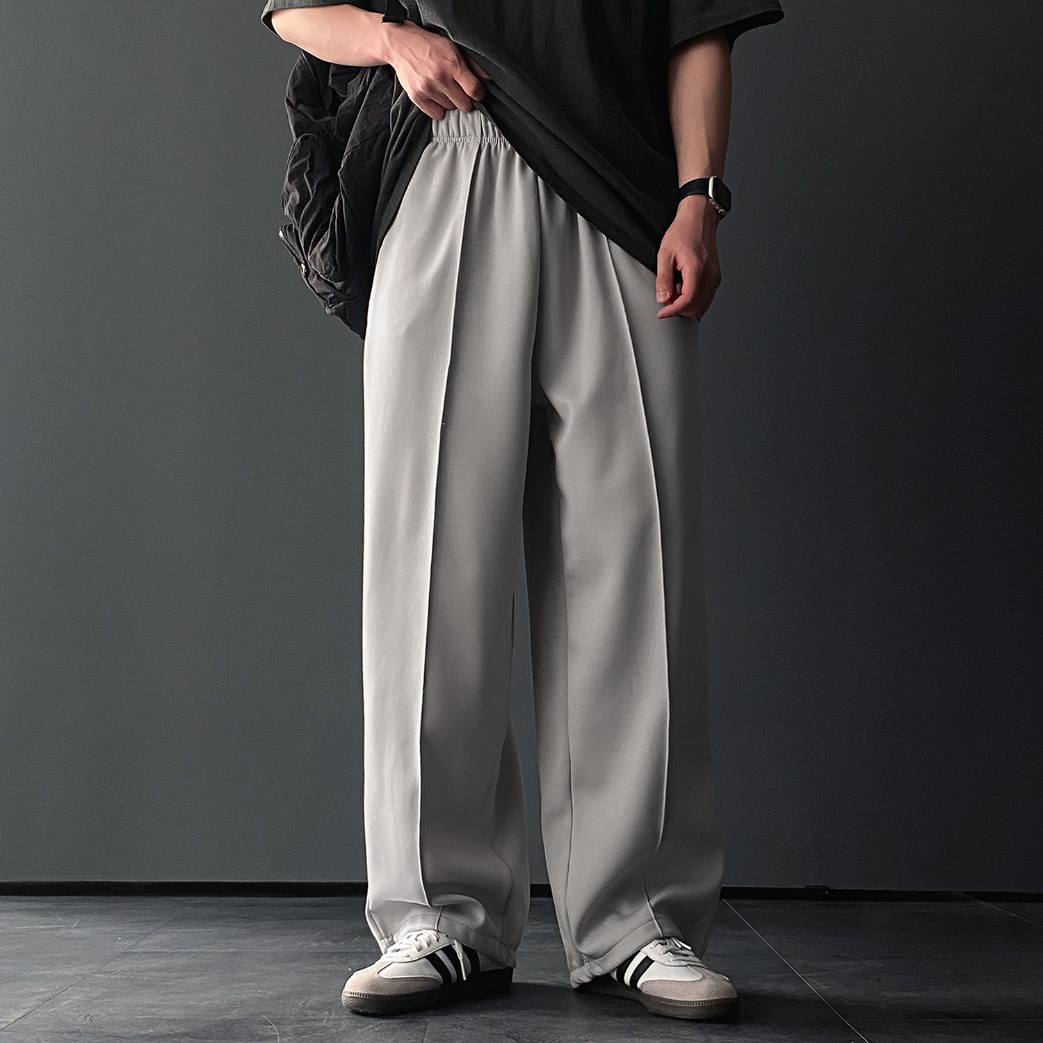 남자트랙팬츠 벌룬팬츠 남성와이드팬츠 통넓은바지 - 상세 이미지 2