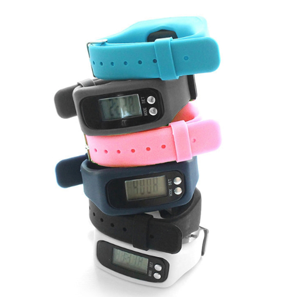 만보기 시계 실리콘 팔찌 칼로리 시간 미니 워치 다이어트 측정기 걷기 만보계 손목 전자