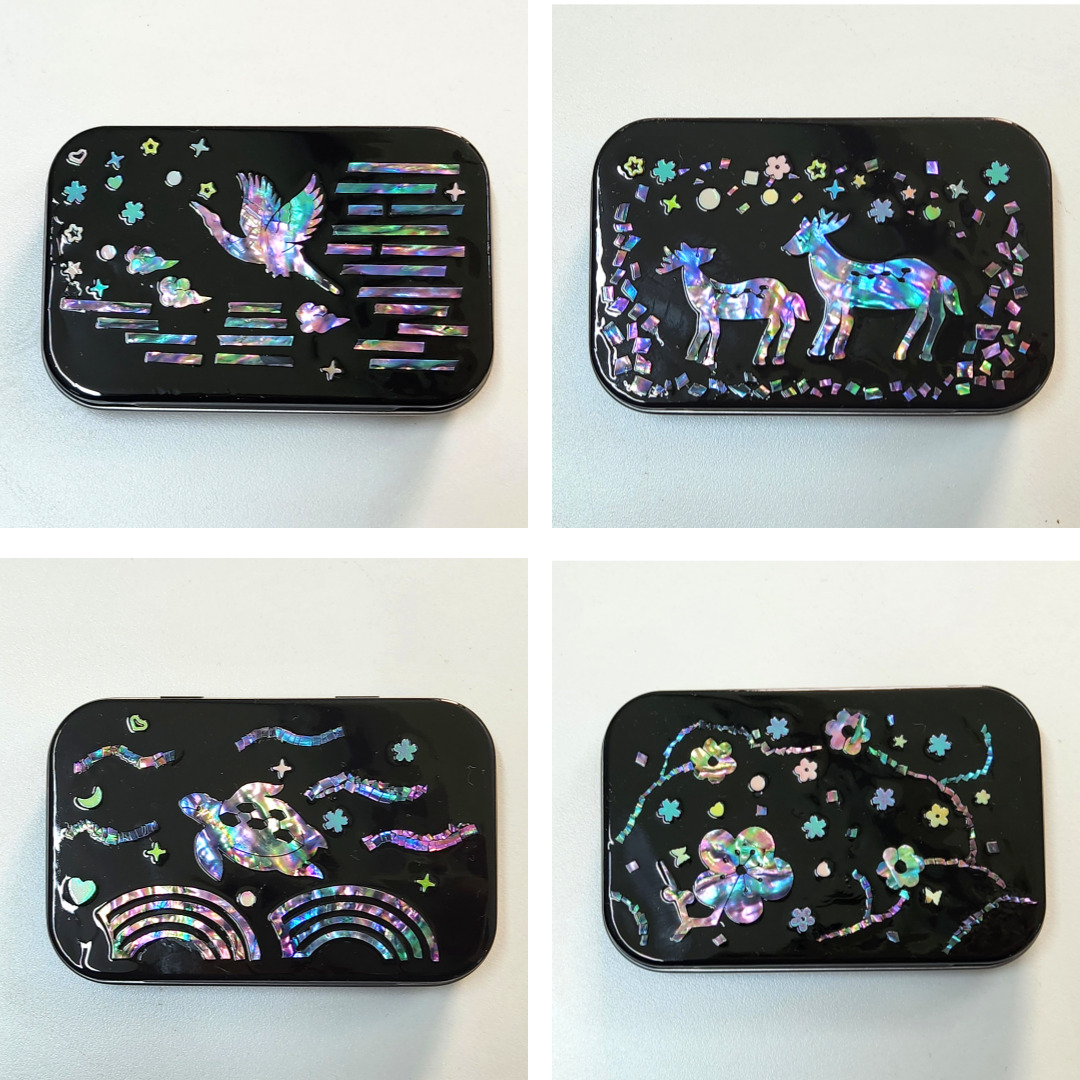 자개 틴케이스 꾸미기 만들기 체험키트 나전칠기 전통 공예 DIY 외국인 선물 기념품 - 상세 이미지 3