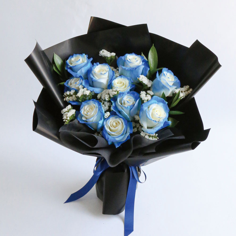 미드나잇 블루 생화 꽃다발 생일선물 꽃택배 꽃배달