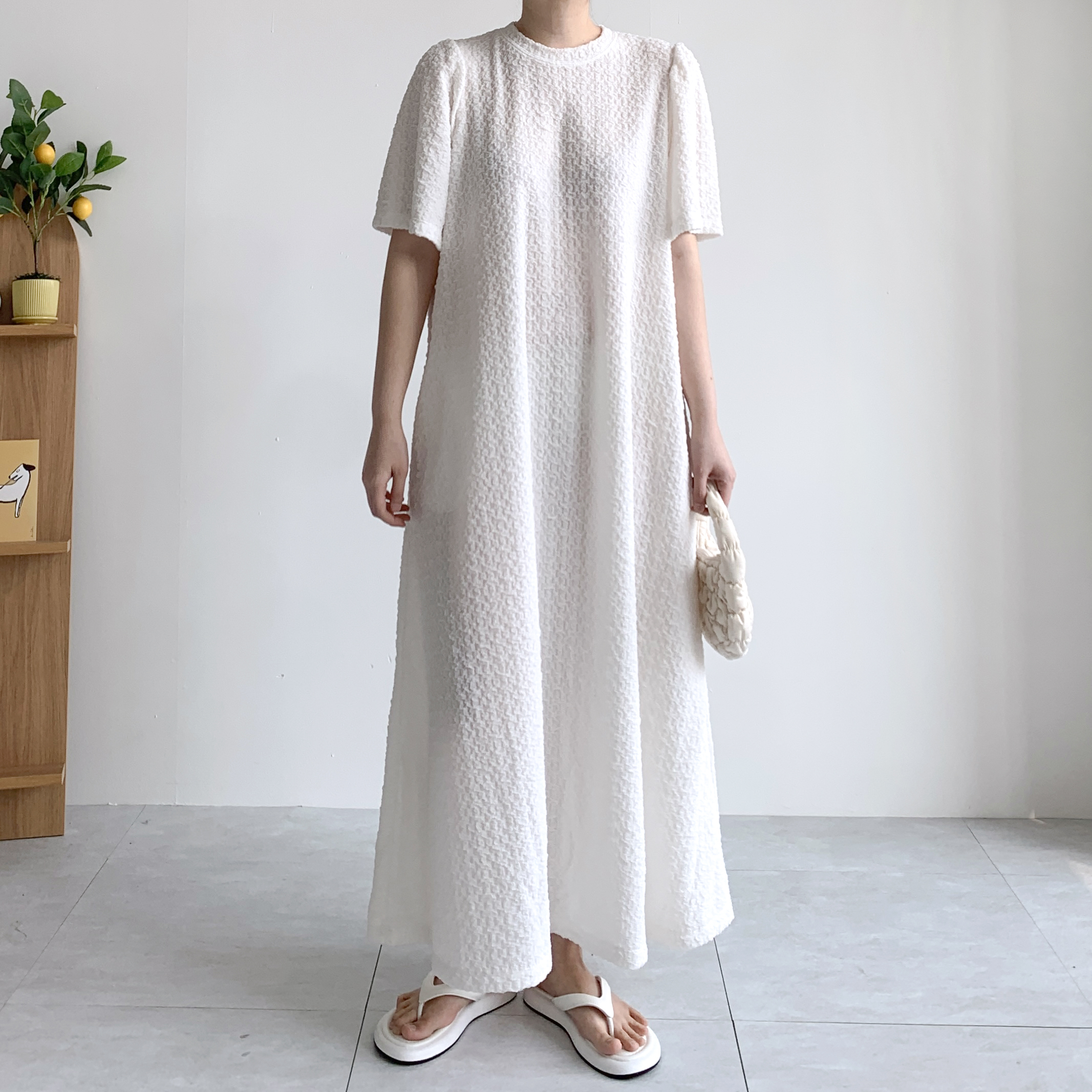 A 날개 링클프리원피스 퍼프롱원피스 맥시롱원피스 이미지 6