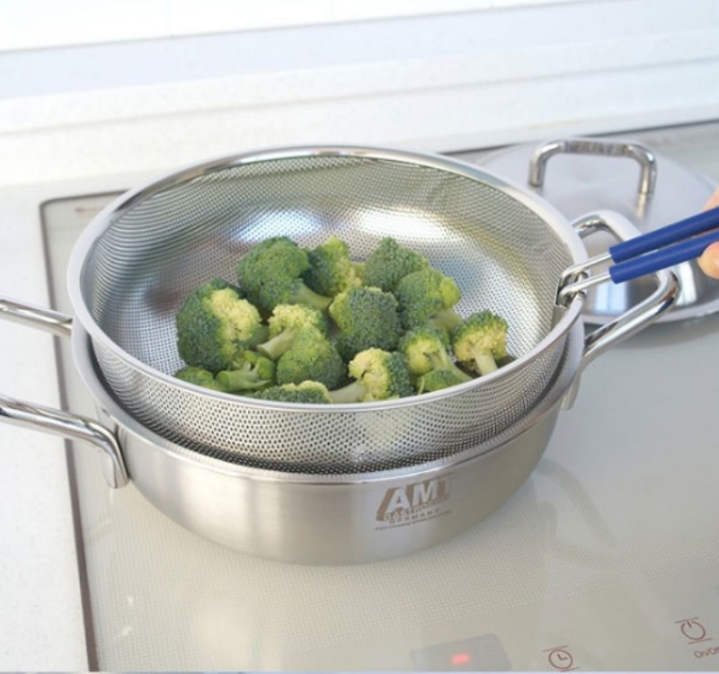 AMT 샤프 316Ti 스테인리스 22cm 티타늄 멀티쿠커 찜기 통5중