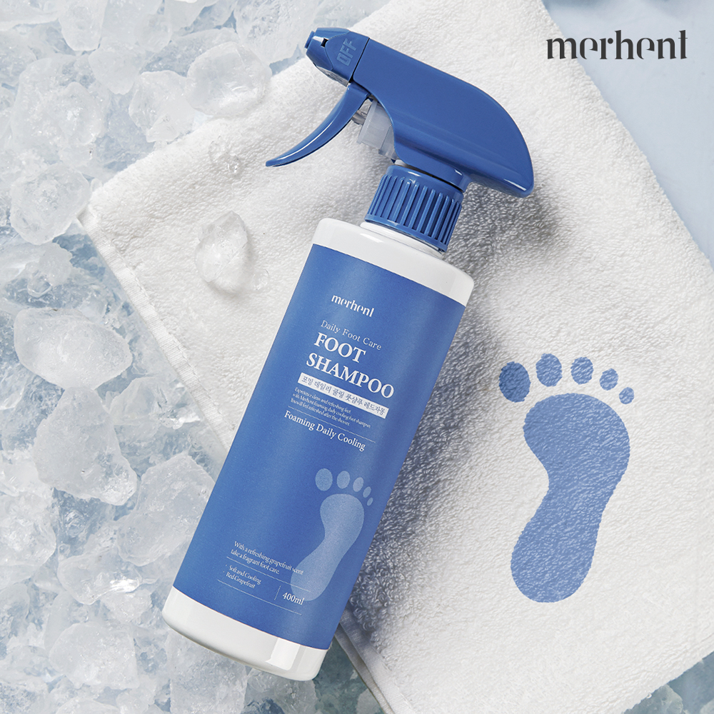 1+1 메르헨트 대용량 풋샴푸 400ml 레드자몽향 발세정제 발샴푸 풋케어 발냄새제거 - 상세 이미지 3