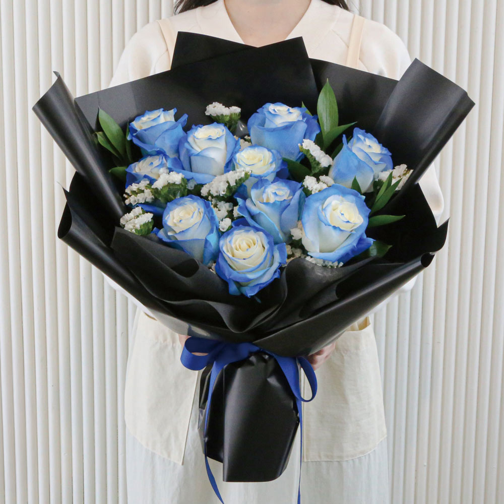 미드나잇 블루 생화 꽃다발 생일선물 꽃택배 꽃배달