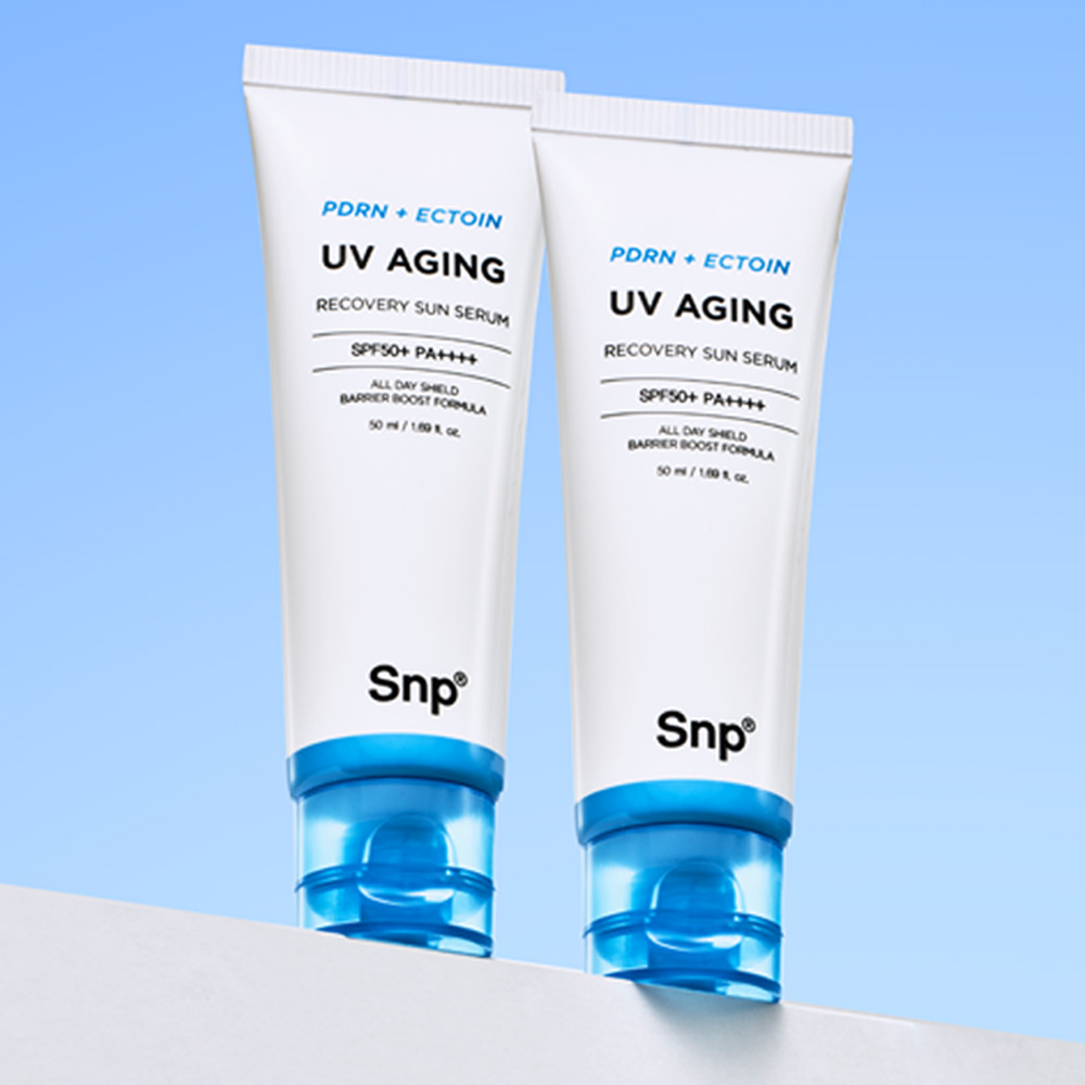 [1+1] Snp PDRN 엑토인 UV 에이징 리커버리 선세럼 50ml x 2개 이미지