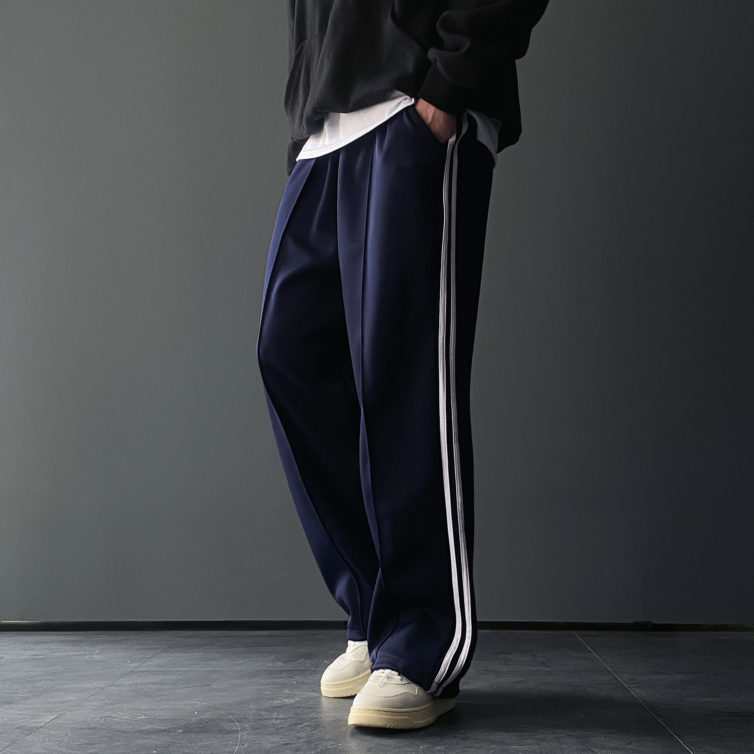 남자트랙팬츠 벌룬팬츠 남성와이드팬츠 통넓은바지 - 상세 이미지 3