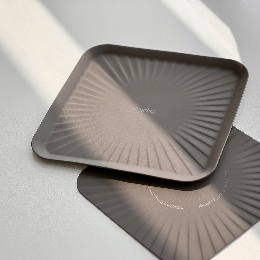 플루딕 넘침 방지 인덕션 보호 매트 2P 세트 냄비 받침 패드 제품 이미지