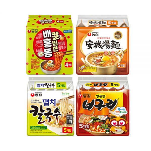 농심 안너칼멸(안성탕면5,너구리5,배홍동칼빔면4,멸치칼국수5) : 하이브 랜드