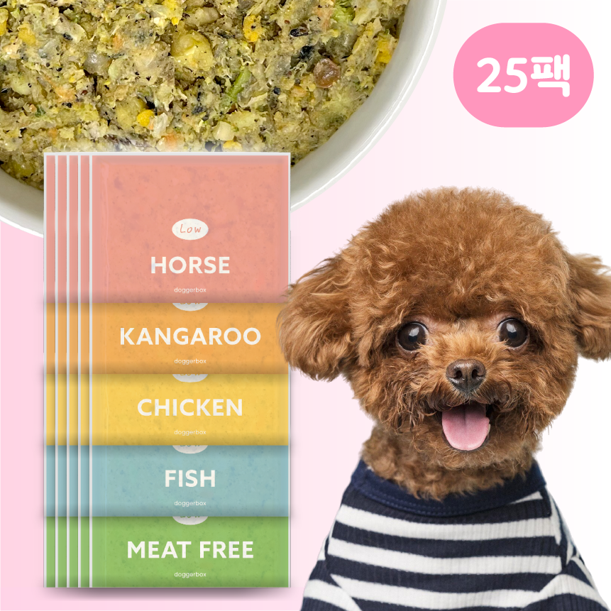 강아지 화식 큐브 사료 자연식 신장케어팩 25포