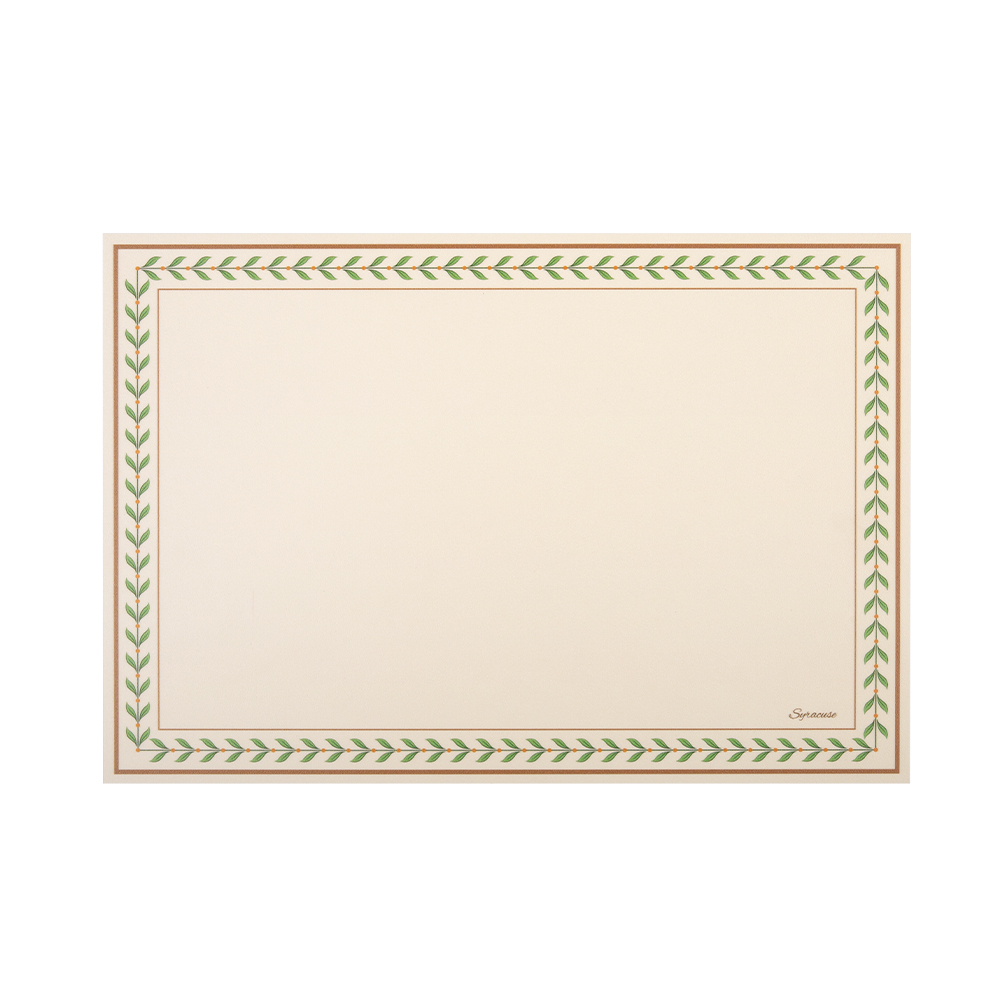 시라쿠스 로렐 슬림 PVC 방수 식탁매트 테이블매트 / 로렐리프 그린, 44x30cm