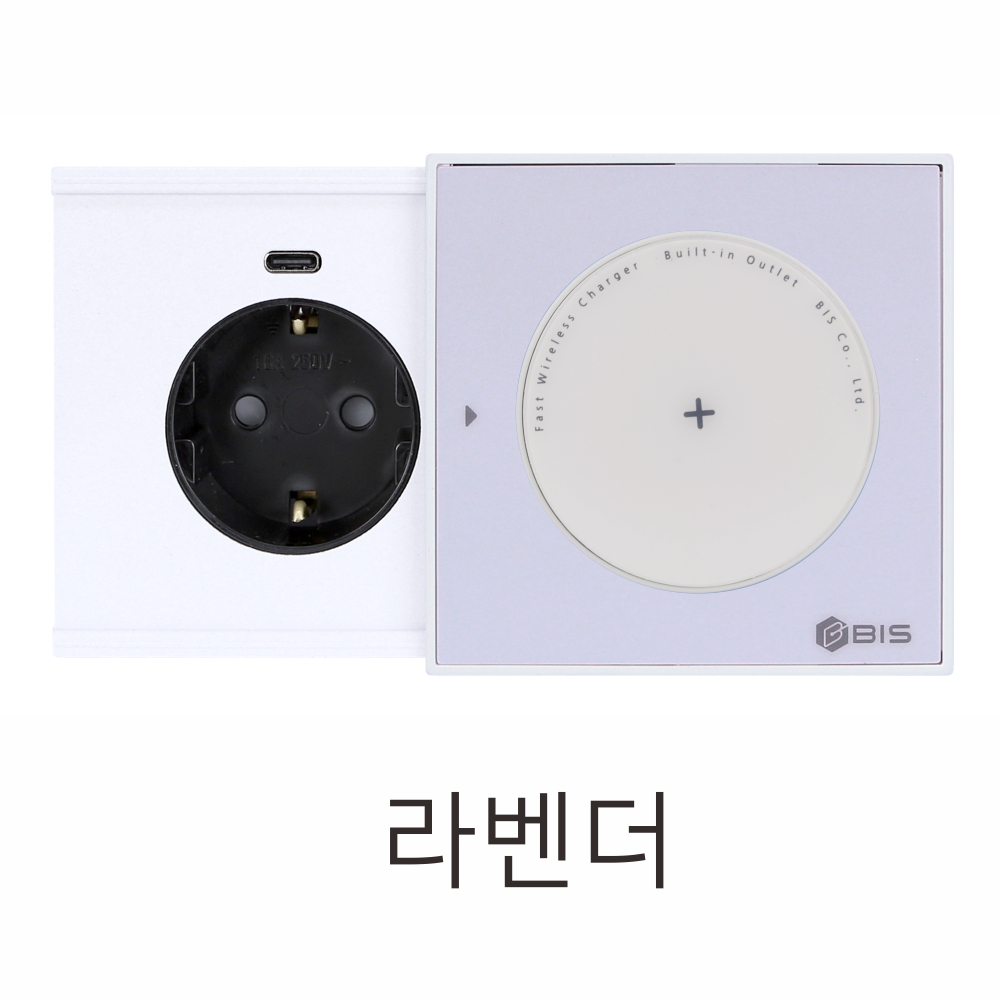 BIS 빌트인콘센트 테이블 가구 매립 1구 콘센트 USB 무선충전 BIS-101W 오브제 - 상세 이미지 4