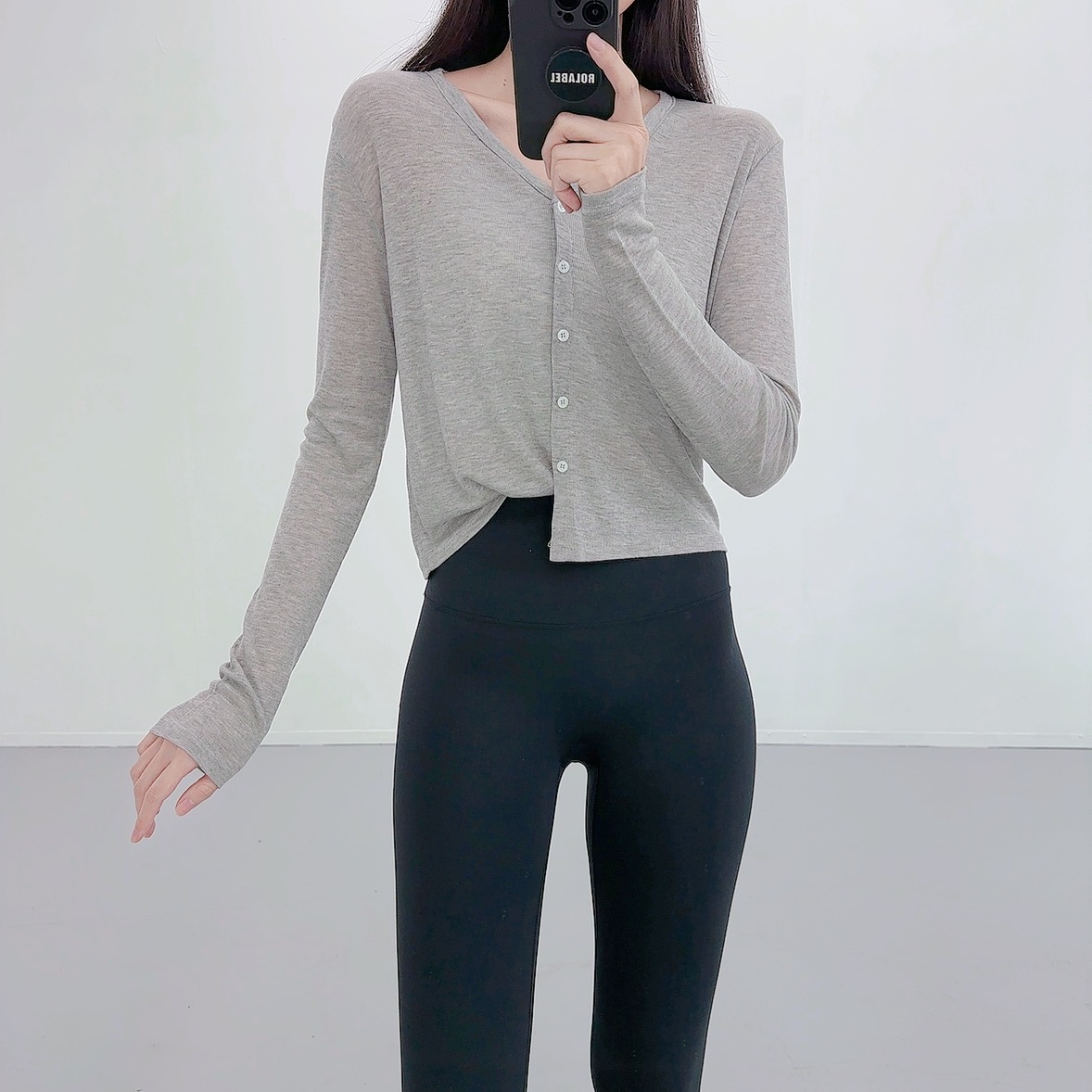 시스루 텐셀 크롭 얇은 루즈핏 니트 여름 여성 가디건 - 상세 이미지 2