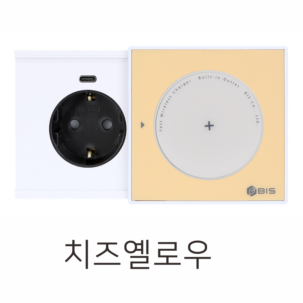 BIS 빌트인콘센트 테이블 가구 매립 1구 콘센트 USB 무선충전 BIS-101W 오브제 이미지 6