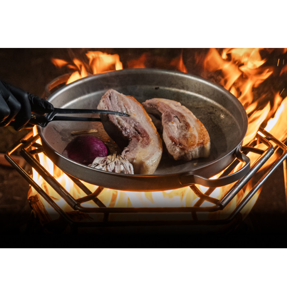 800도씨 티타늄 캠핑 그리들 30cm 가방 포함