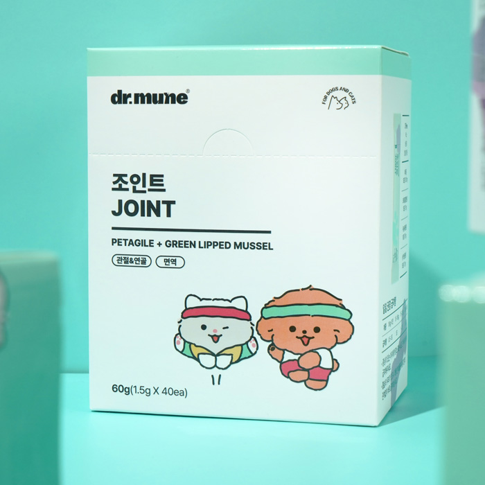 닥터뮨 조인트 강아지 고양이 관절 영양제 연골 근력 강화 노견 슬개골 면역력 40p - 상세 이미지 4