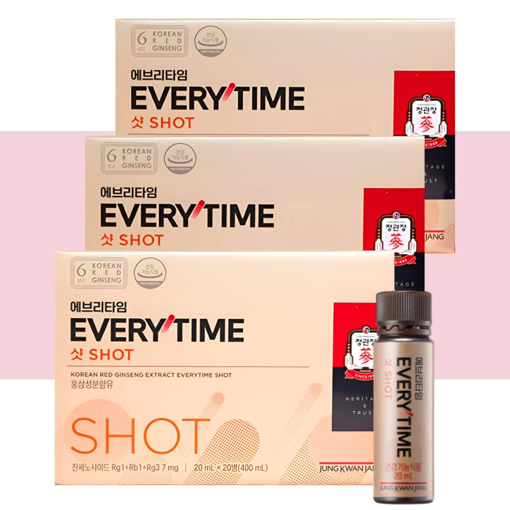 에브리타임 샷 정관장 홍삼정 애브리타임 20병X3개