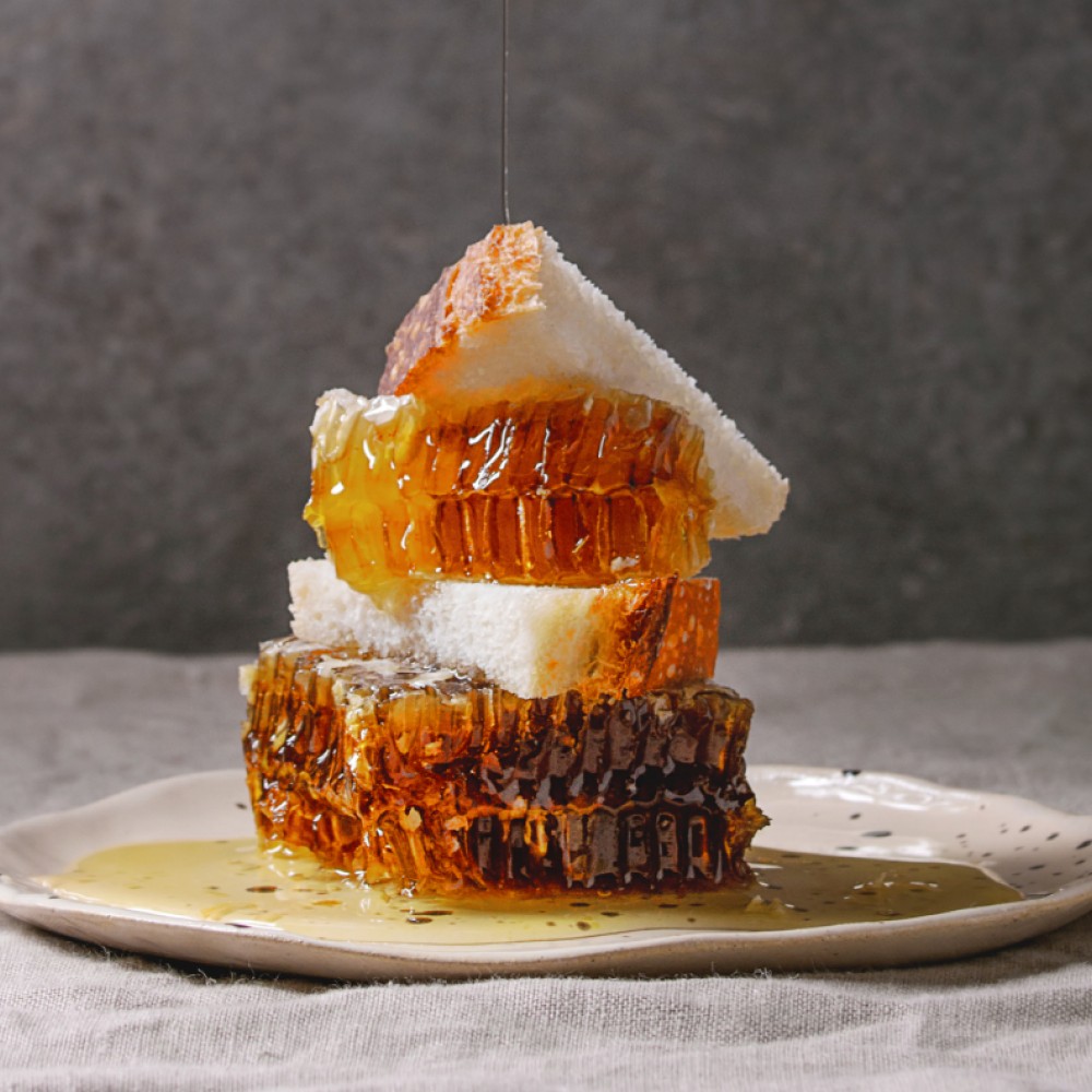 사랑벌꿀 베트남 자연 벌집꿀 업소용 토핑 벌꿀집 500g 2개