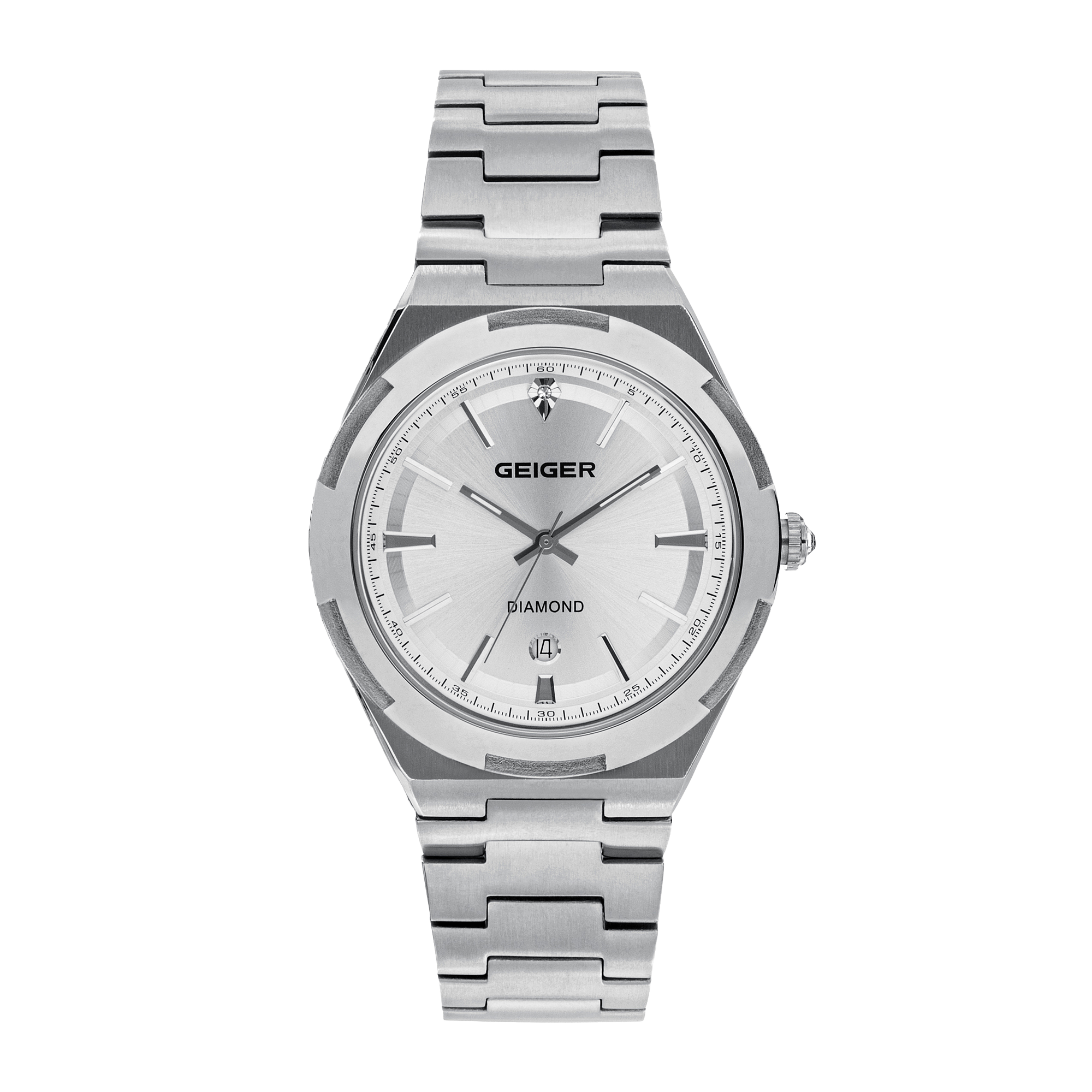 가이거시계 남성 천연 다이아 메탈 워치 GE1247