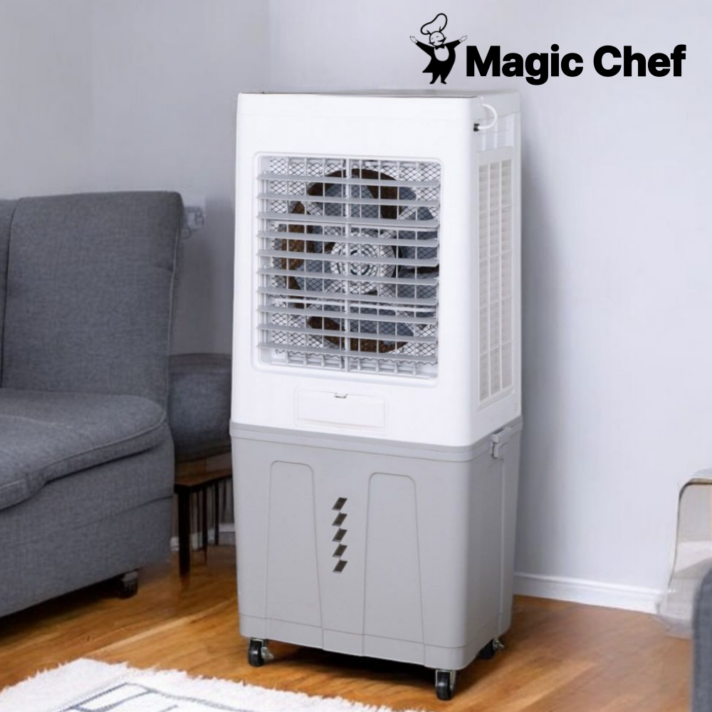 매직쉐프 대용량 냉풍기 가정용 냉선풍기 이동식 간이에어컨 얼음 냉방기 52L