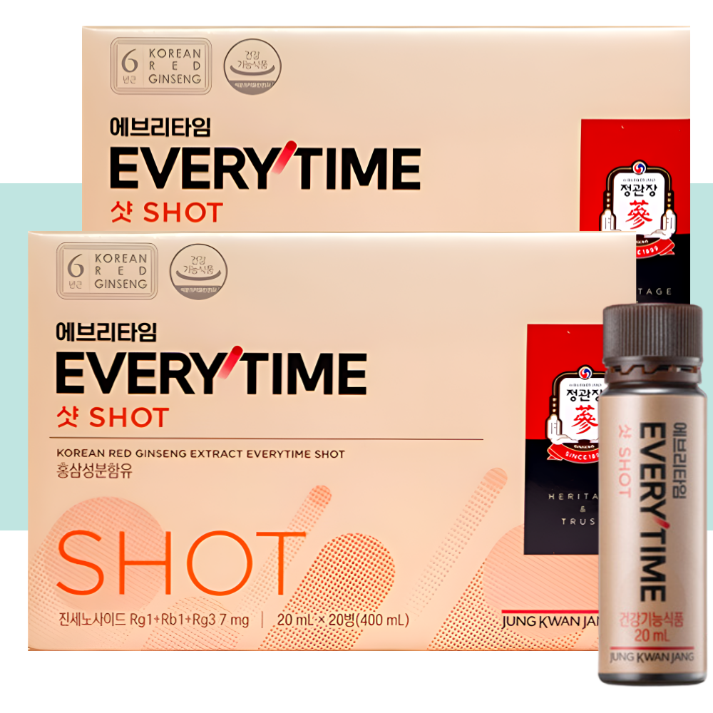 에브리타임 샷 홍삼정 애브리타임 정관장 20병X2박스