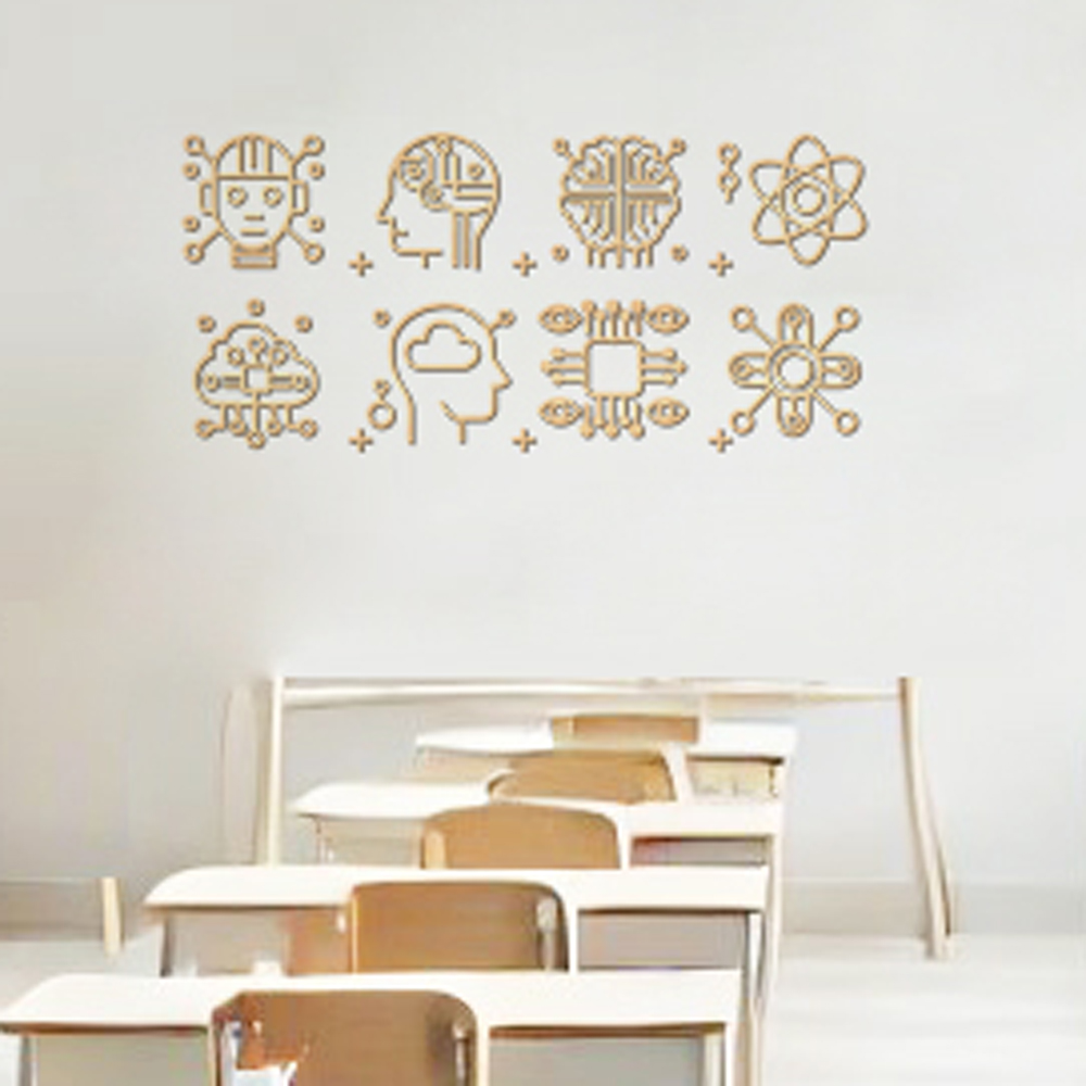 디자인베이 우드스티커 인공지능 픽토그램2 반제품 데코스티커 AI 아이콘 인테리어 - 상세 이미지 5