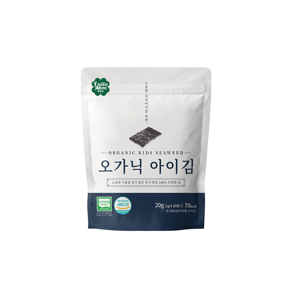 룰루맘 오가닉 무조미 아이김(1g짜리 20봉) 1개 이유식 재료 아기 밥반찬 - 상품 이미지