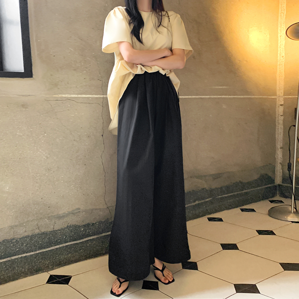 포에리 와이드 투웨이 조거 스트링 밴딩 팬츠 레이어링 스커트 세트 - 상세 이미지 5