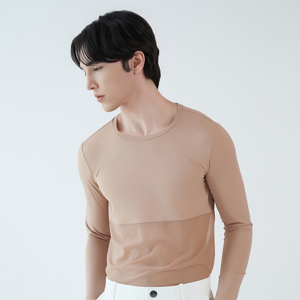 테크스킨 남성 하프메쉬 자외선차단 골프이너웨어 냉감티셔츠 베이스레이어 이미지 3
