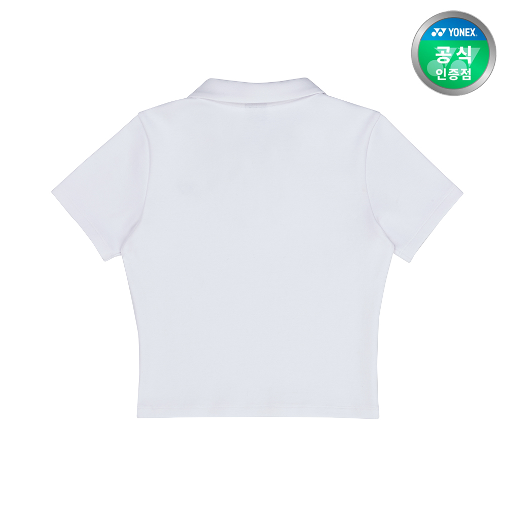 요넥스 255TS017F 테니스 의류 반팔 카라티셔츠 여성용 화이트 - 상세 이미지 2