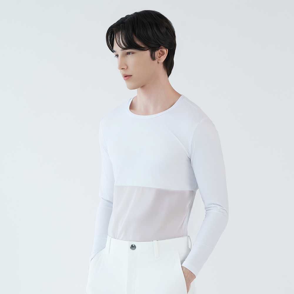 남성자외선차단 골프이너웨어 냉감티 테크스킨 하프메쉬