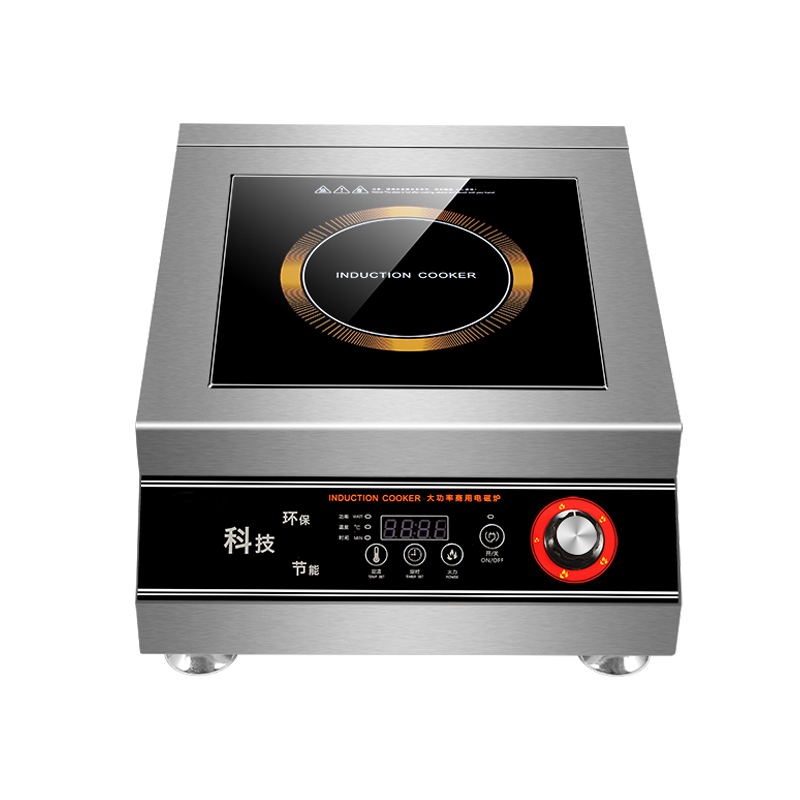 업소용 인덕션 1구 쿠커 식당 레인지 고화력 조리기 5000W 평면 패널+에어컨 일반형 - 상품 이미지