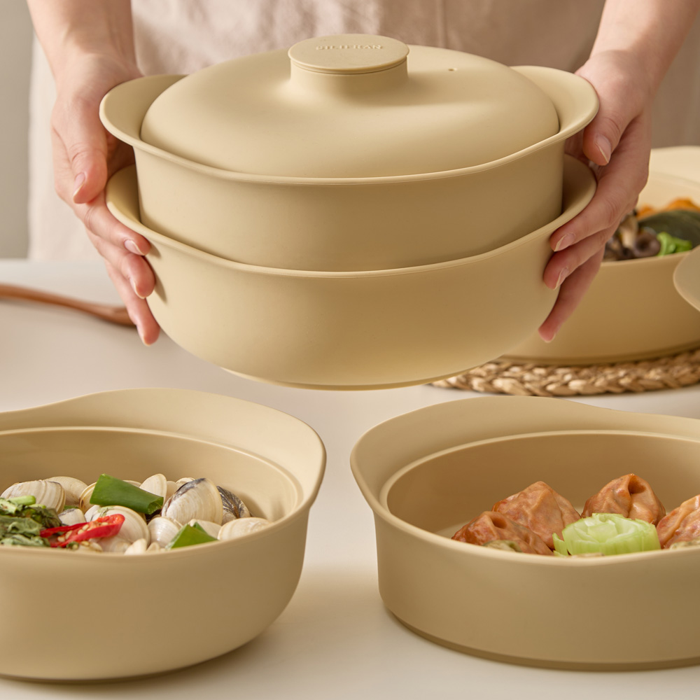 실리프랑 생선찜기 특허 전자레인지용기 실리콘찜기 전자렌지 미세플라스틱제로 버터베이지