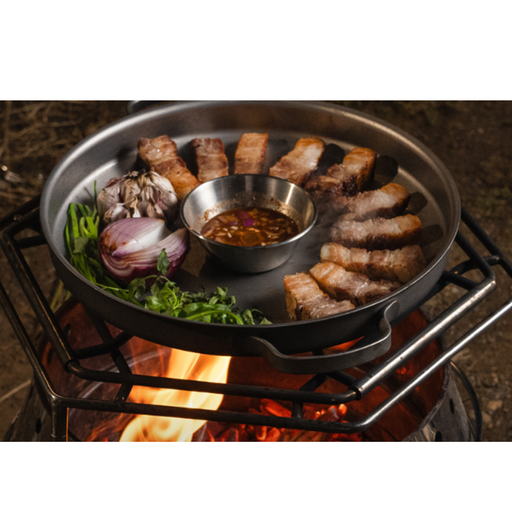 800도씨 티타늄 캠핑 그리들 30cm 가방 포함