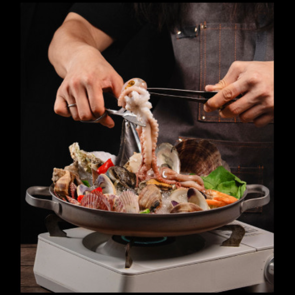 800도씨 티타늄 캠핑 그리들 30cm 가방 포함