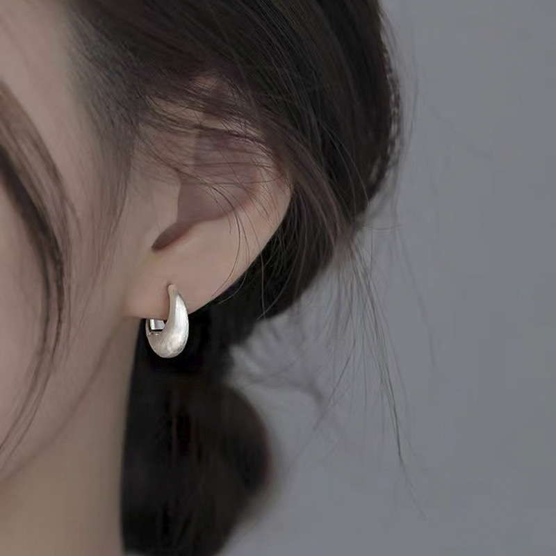 빈티지 무광 볼드 원터치 이어링 N179 - 상세 이미지 2