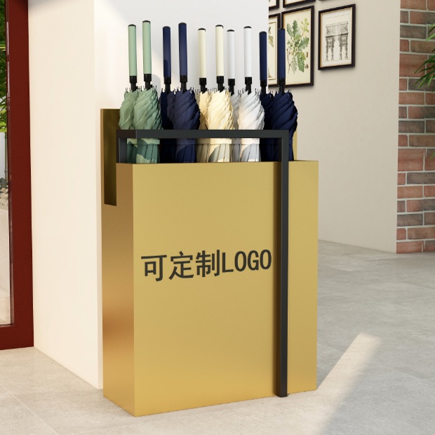 철제 우산 수납정리대 고급형 호텔 로비용 거치형 우산꽂이 깔끔한 공간 정리 검정색 50x20x70 1개 - 상세 이미지 4