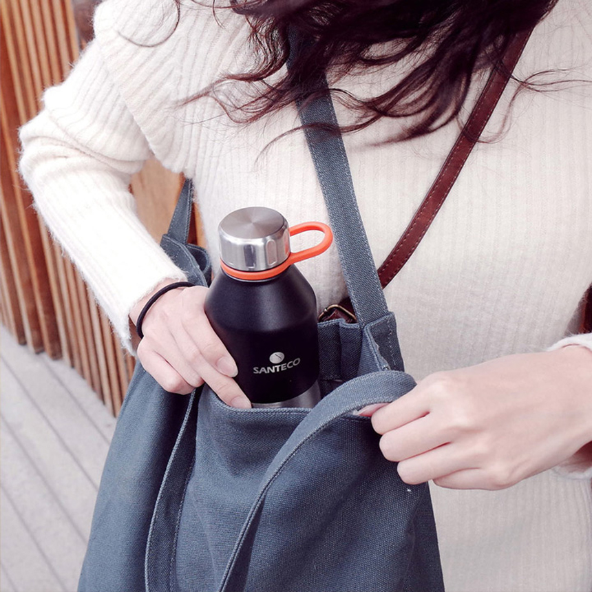 산테코 콜라 이중진공 휴대용 보온보냉병 500ml, 카본블랙, 1개 - 상세 이미지 2
