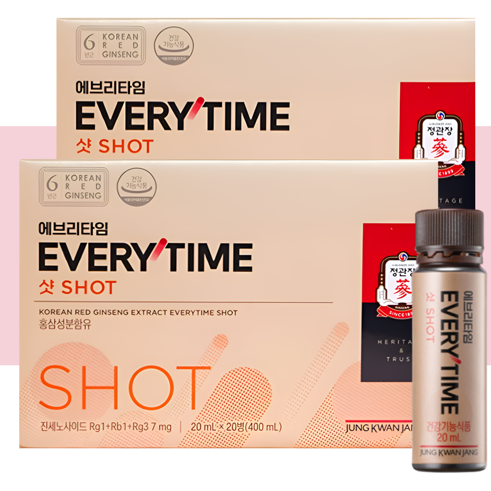 에브리타임 샷 정관장 홍삼정 애브리타임 20병X2개